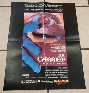 Carrier Video Store Movie Poster 1988 Rental Folded 17x22 Vintage Rare #29 - Picture 1 of 15