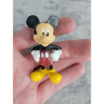 Vintage Mickey Mouse Figurine Miniature Collectible Disney Toy PVC Plastic - Image 1 of 4