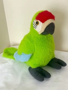 Ark Toys Green Red Parrot Macaw Bird Tropical Jungle Soft Toy Plush 12” 30cm - Picture 1 of 5