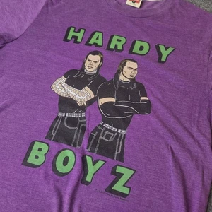 Homage  Hardy Boys Tshirt Graphic Print TNA Tag Team Size Medium Purple - Picture 1 of 8