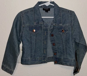 Picapino Chaqueta Vaquera Toda Temporada Talla 4T Informal Niñas Botón Mariposa con Etiquetas - Imagen 1 de 14