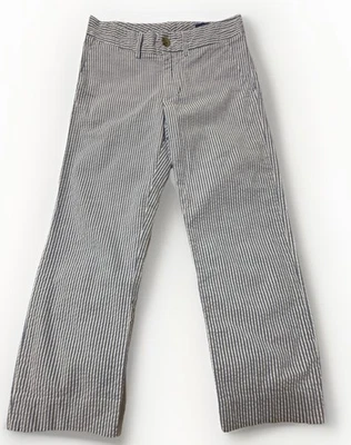 Polo Ralph Lauren Blue/White Stripe SEERSUCKER Pants Boys 8 Preppy School Dressy - Image 1 of 4