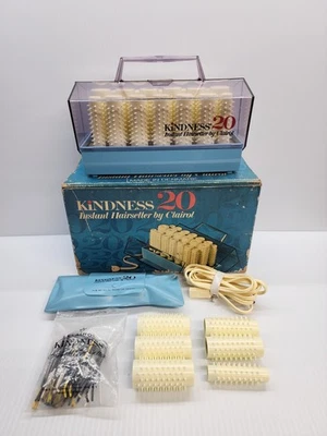De colección 1968 Clairol Kindness 20 Instantáneo Hairsetter Hot Rollers con Clips Foto 1 de 4