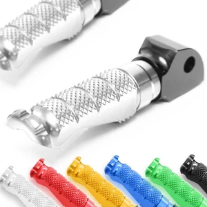 R-FIGHT Silver Rear Foot Pegs For Triumph Thruxton 06 07 08 09 10 11 12 13 14 15 - Imagen 1 de 6