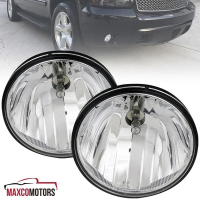 Fog Lights Fits 2007-2014 GMC Yukon XL Front Driving Bumper Lamps Clear Lamps Foto 1 de 4
