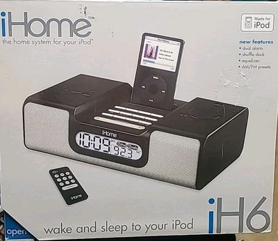 iHome iH6 Reson 8 IH6 iPod Clock Radio New - Image 1 of 4