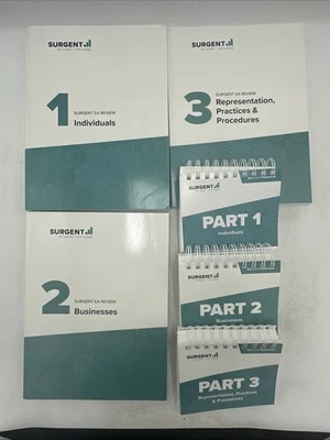 SURGENT 2022 EA Exam Review 3 Textbooks & 3 Sets Of Flashcards Foto 1 de 4