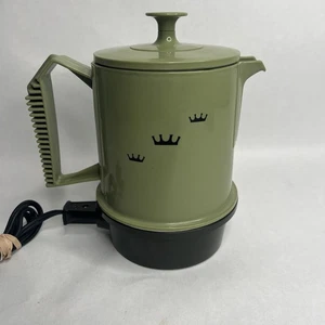 Vintage Regal Poly Perk Kaffeemaschine elektrische Kaffeemaschine 2-4 Tassen Avocado getestet - Bild 1 von 11