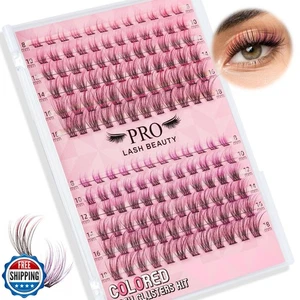 144 Pcs Colored Hollywood Lashes 8-18 Mixed Colored Lash Extension Individual - Picture 1 of 5