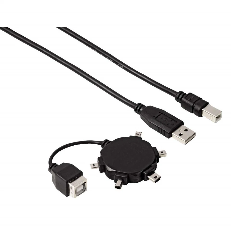 Adaptador USB Hama 5x Mini-USB Plug B4 B5 B6 B8 M4 5-Pin 4-Pin Hirose Mitsumi - Imagen 1 de 1