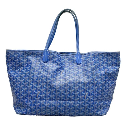 Auténtico Bolso de Mano GOYARD Saint Louis PM - Azul Blanco Multicolor Lona Cuero Foto 1 de 4