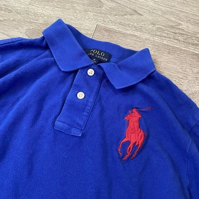 Camisa Polo Ralph Lauren Big Pony Niños Jóvenes Talla M 10/12 Azul Uniforme Escolar Foto 1 de 4