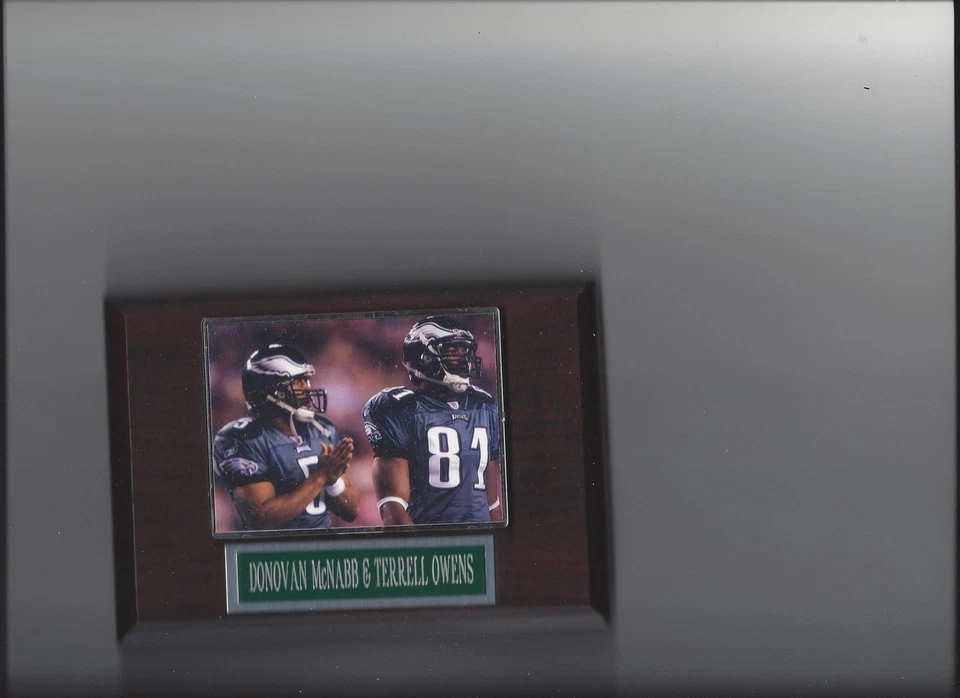 ТАБЛИЧКА DONOVAN McNABB & TERRELL OWENS PHILADELPHIA EAGLES ФУТБОЛ НФЛ - Изображение 1 из 1