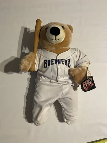 MLB Milwaukee Brewers Pro Bear Plush Vintage RARE 1993 With Original Bat Cover