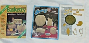 Lote de tres libros de instrucción y diseños de cesta vintage - azotes, cestas - Imagen 1 de 2