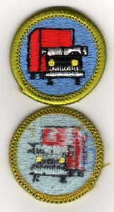 Truck Transportation Merit Badge, Type H, Blue Back Version (1973 -2002), Mint! - Picture 1 of 1