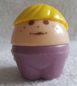 Little Tikes ~ klobige Mädchen oder Frau Figur ~ blonde Haare ~ lila Hose ~ Vintage - Bild 1 von 4