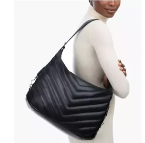 Bolso Cartera Eric Javits Para Mujer Cuero Acolchado Gran Chevron Jesse - Imagen 1 de 24