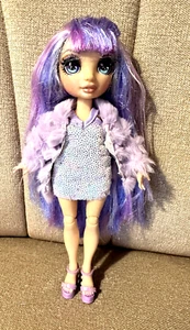 Rainbow High Violet Willow Fashion Doll outfit dress fur jacket shoes 11 inches - Picture 1 of 5