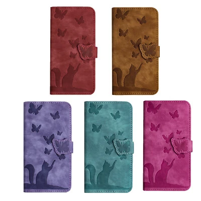 Flip Stand Printing Cat Butterfly Phone Case For iPhone 11 12 13 14 Pro Max XS 8 - Image 1 of 4