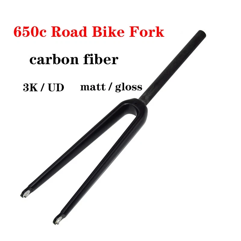 Bicicleta de Carretera de Carreras 650C Horquilla Delantera Completa de Fibra de Carbono Freno C Brillante Mate 3K UD Foto 1 de 4