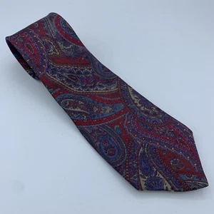Vintage Geoffrey Beene 100% Silk Paisley Mens Neck Tie 56" x 3.5" USA Made - Picture 1 of 3