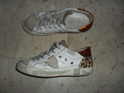 PHILIPPE MODEL PARIS scarpe sportive sneaker in pelle e vero cavallino n 36 - Immagine 1 di 4