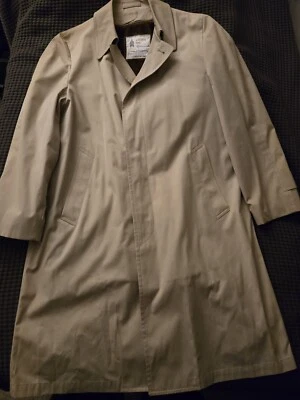 Vintage London Fog Tan Trench Coat with  Removable Faux Fur Lining- Size 38 Reg - Image 1 of 4