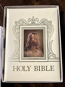 Brand New Holy Bible Deluxe Parish Edition Catholic Fireside Cream/white Color - Picture 1 of 3