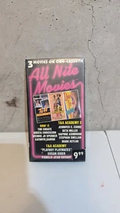 Very rare 80s T&A Academy 1 & 2 & Doin' It 3 movies VHS All Nite NEW/SEALED - Imagen 1 de 6