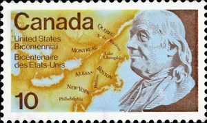 Canada #SG839 MNH 1976 Benjamin Franklin American Revolution Map [691] - Picture 1 of 1
