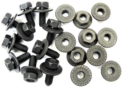 Pernos y tuercas de cuerpo DATSUN 6 mm - M6-1,0 x 16 mm de largo - 10 mm hexagonal - 20 piezas (10ea)- #377 Foto 1 de 4