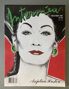 Andy Warhol Interview Magazine December 1987 Anjelica Huston Old Summer Palace - Picture 1 of 6
