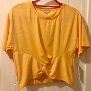 New with tags - Yellow HABITUAL Bexley Crop Top - Size 14 - Girls/Teens - Picture 1 of 11
