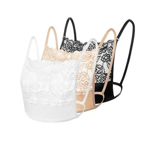 3Pcs Lady Lace Wearable Mock Camisole Bra Insert Overlay Modesty Panel Vest. - Picture 1 of 7