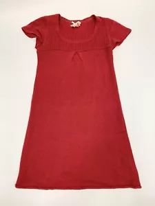 Derek Heart Short Sleeve Red Sweater Dress Juniors Medium Pullover - Picture 1 of 7