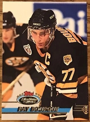 Ray Bourque 1993-94 Topps Stadium Club Hockey Card #160 Bruins NHL HOF Free Ship - Image 1 of 3