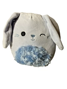 Squishmallow Plush Bunny Easter 2023 Bastian Blue 7 Inches Fuzzy Belly Wink - Picture 1 of 9