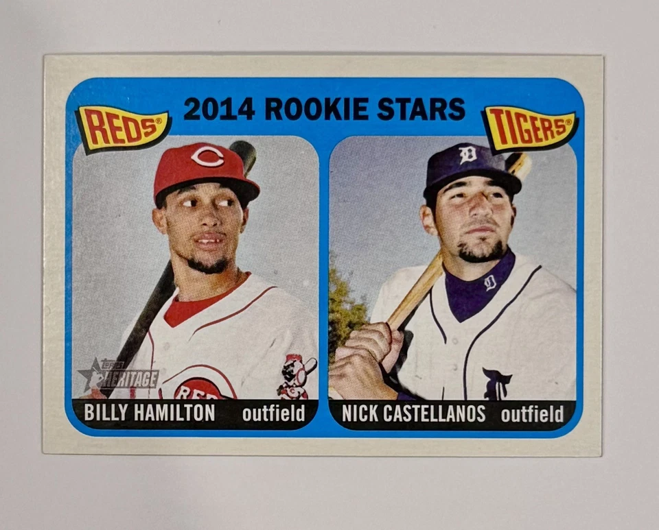 2014 Topps Heritage #243 Ник Кастелланос | Билли Гамильтон RC [базовый набор карт] - Изображение 1 из 1