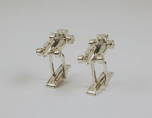 Sterling Silber Formel 1/Open Wheel Rennwagen Manschettenknöpfe kostenlos USA Versand - Bild 1 von 3
