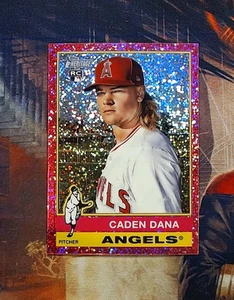 2025 Topps Heritage - Caden Dana #378 Chrome Pink Sparkle Refractor (RC) - Picture 1 of 2