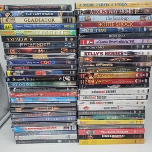 52X SEALED NEW DVD LOT MOVIES TV ACTION ROMANCE NO FILLER RESALE - Imagen 1 de 8