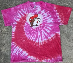 BUC-EE’S Valentines Graphic Tie Dye Mens Two Sided T-Shirt Size L  - Picture 1 of 3