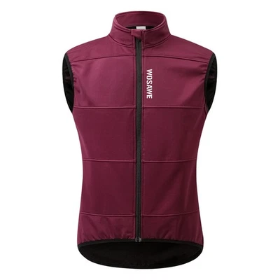 WOSAWE Hombres Invierno Ciclismo Chaleco Repelente al Agua Térmico Polar Chaqueta Sin Mangas Foto 1 de 4