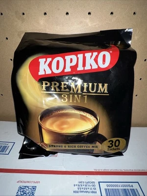 Kopiko Premium 3 in 1 Strong & Rich Coffee Mix - 30 sachets - (Pack of 2)