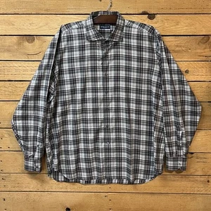 Peter Millar Long Sleeve Button Down Shirt Men's 2XL Plaid Easy Care Cotton - Picture 1 of 9