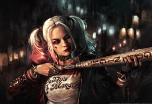 "Harley Quinn" von Alice Zhang limitierte Auflage Kunstdruck Bottleneck Galerie Ausgabe 70 - Bild 1 von 2