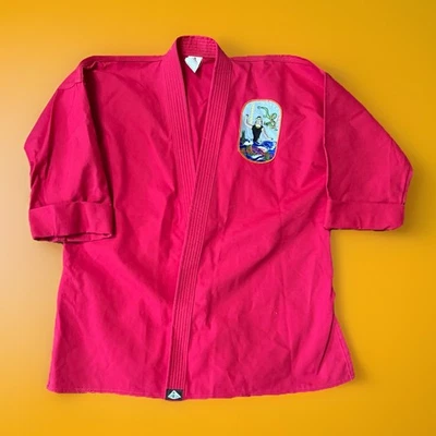 Parche Gi Mizugami Instructor Isshin Ryu Rojo Años 80 De Colección Adulto Med Hecho en Estados Unidos Foto 1 de 4