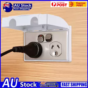 Double Socket Protector Electric Plug Cover Baby Safety Box Power Outlet Tools - Picture 1 of 9