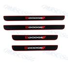 4PCS Black Rubber Car Door Scuff Sill Cover Panel Step Protector For Dodge